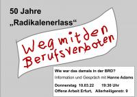 10.3. 50 Jahre „Radikalenerlass“ – Wie war das damals?